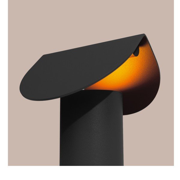 Melna alumīnija LED galda lampa (augstums 15 cm) BISCUIT – Thoro-image-3
