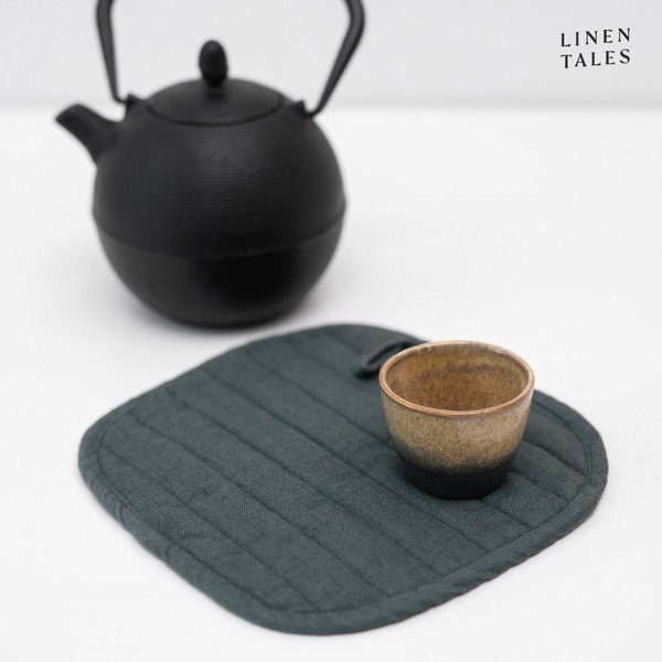 Lina virtuves cimds Forest Green – Linen Tales-image-2