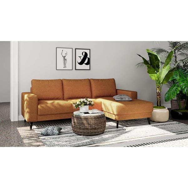 Oranžs stūra dīvāns (labais stūris) Fynn – Ghado-image-1