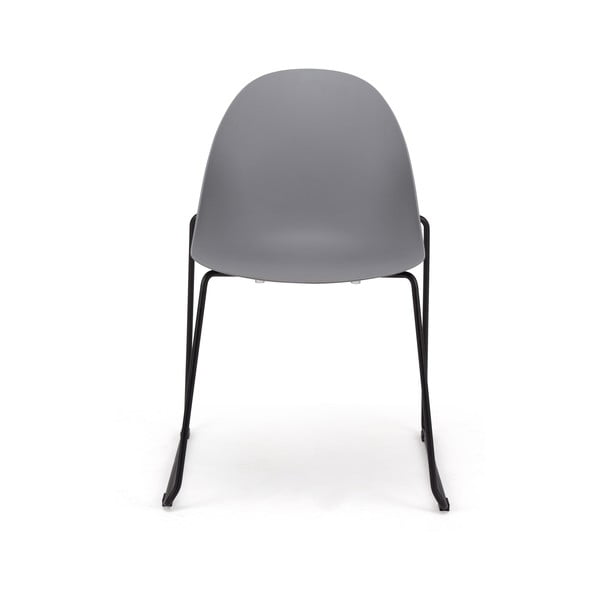 2 pelēku ēdamistabas krēslu komplekts ar melnām kājām Bonami Selection Viva-image-2