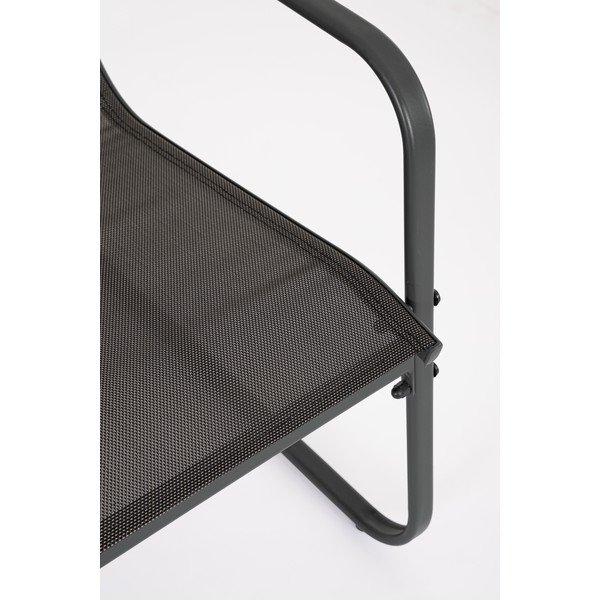 Antracīta pelēks tērauda dārza atpūtas komplekts 4 personām Gonzalo – Bizzotto-image-4