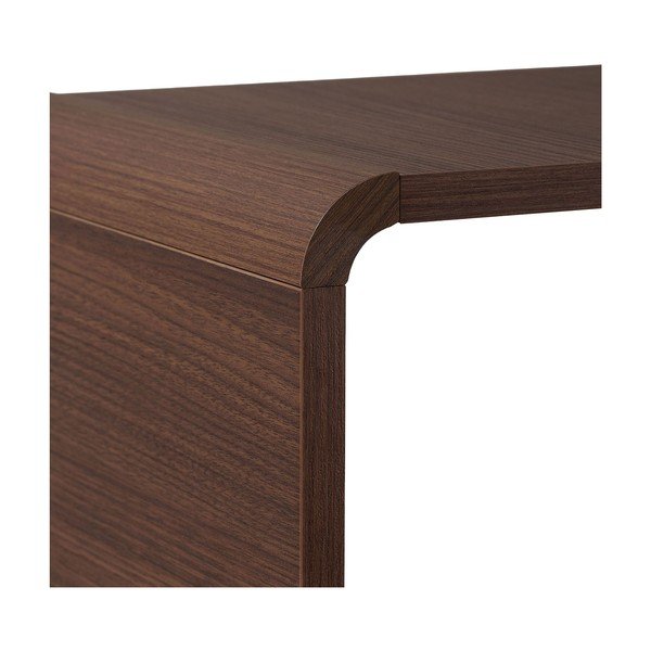 Tumša dabīga toņa grāmatplaukts ar riekstkoka imitāciju 78x153x34 cm Senza – Nordure-image-4