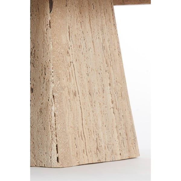 Bēšs žurnālgaldiņš ar akmens galda virsmu 60x60 cm Kepami – Light & Living-image-4