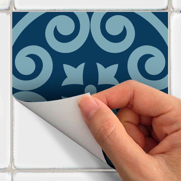 Komplekts no 60 sienas uzlīmes Ambiance Wall Decal Cement Tiles Azulejos Caralinera, 15 x 15 cm-image-3