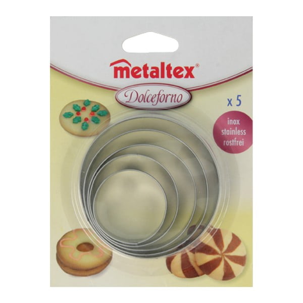 5 cepumu formiņu komplekts Metaltex Cookie Cutters-image-1