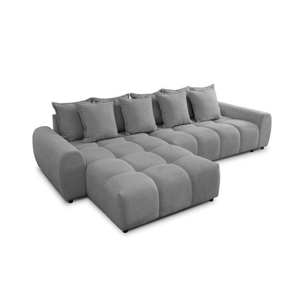 Pelēks stūra dīvāns (ar kreiso stūri/ar zvilni) Albane  – Ropez-image-2