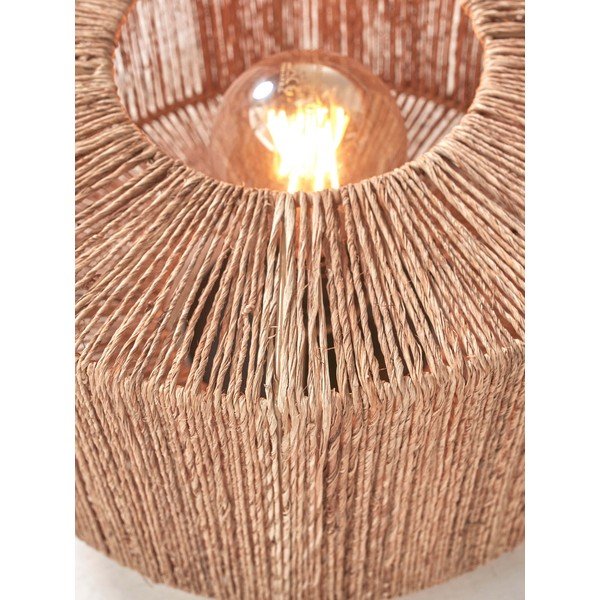 Dabīga toņa galda lampa ar džutas abažūru (augstums 37 cm) Iguazu – Good&Mojo-image-4