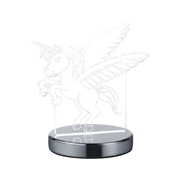 LED galda lampa sudraba krāsā (augstums 17 cm) Karo – Trio-image-3