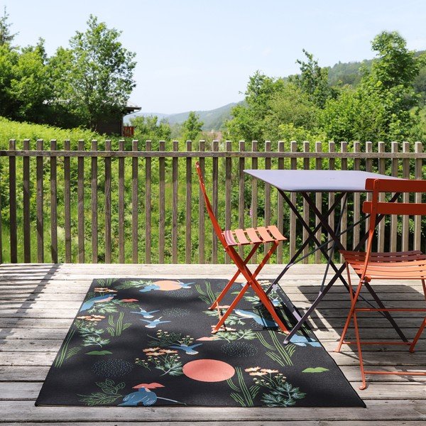 Melns paklājs 123x180 cm Bloom – Nattiot-image-3