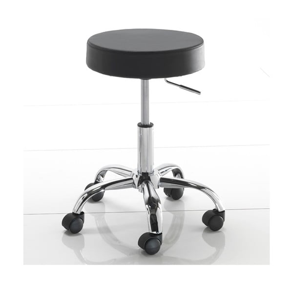 Melns krēsls uz riteņiem Tomasucci Tizio-image-1