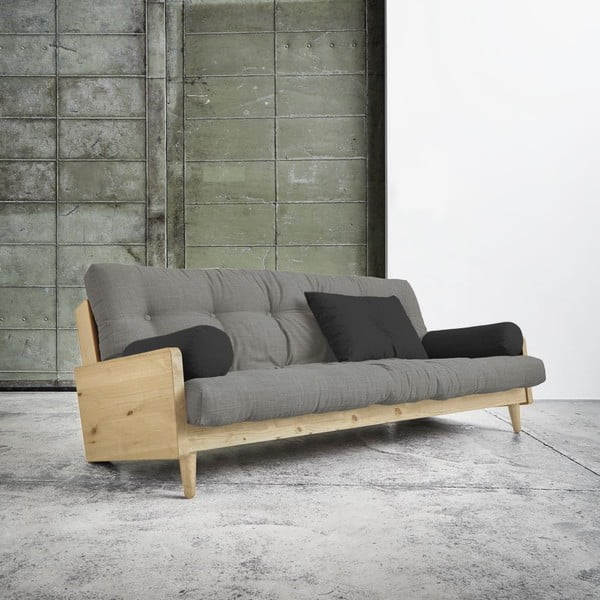 Dīvāns gulta Karup India Natural/Granite Grey/Dark Grey