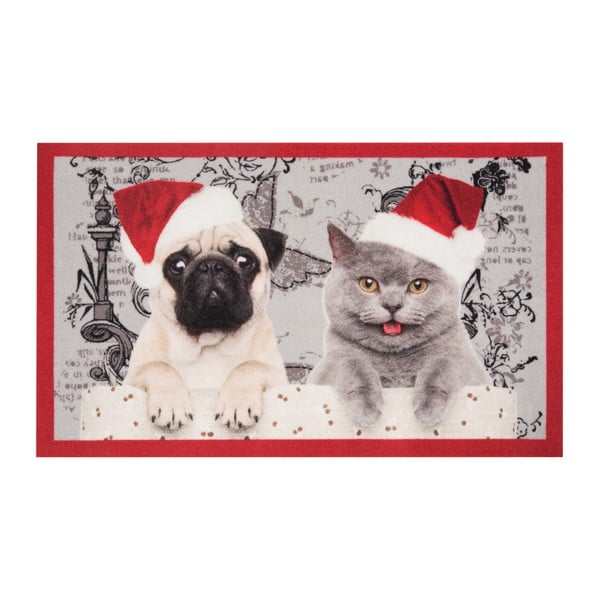 Hanse Home Ziemassvētku kaķu un suņu paklājs, 45 x 75 cm