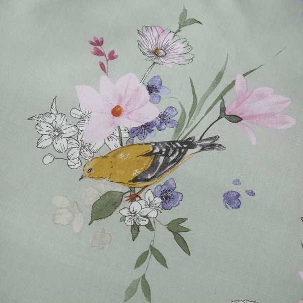 Gaiši zaļa divguļamā gultas veļa 200x200 cm Songbird – Catherine Lansfield-image-4