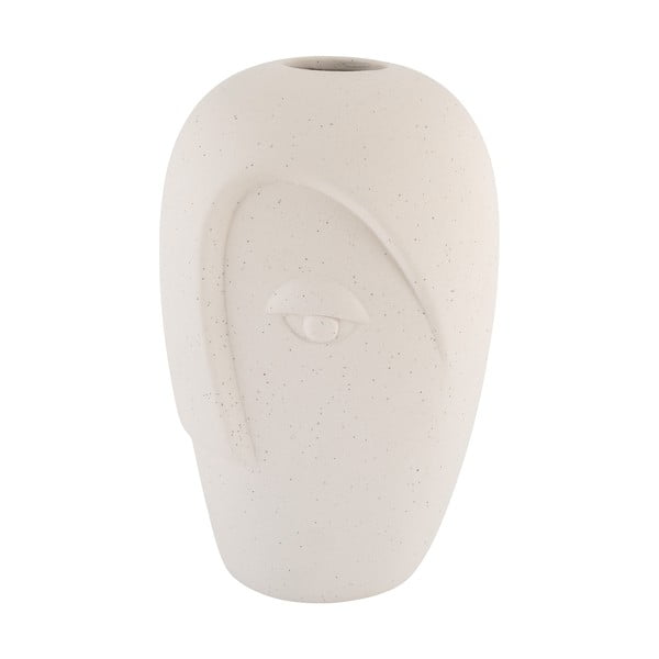 Krēmkrāsas keramikas vāze (augstums 19,5 cm) Face – House Nordic-image-4