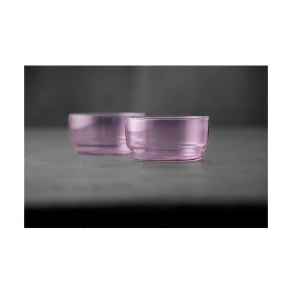 Rozā stikla bļodiņas (2 gab.) 500 ml Torino – Lyngby Glas-image-2