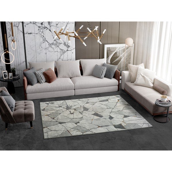 Pelēks paklājs Universal Berlin Marble, 133 x 190 cm-image-1