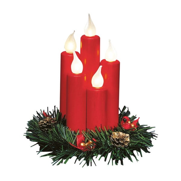 Sarkans gaismas dekors ar Ziemassvētku motīvu Hanna – Markslöjd