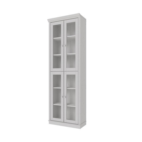 Balta priedes masīvkoka vitrīna 74x223x37 cm Anita – Støraa-image-4