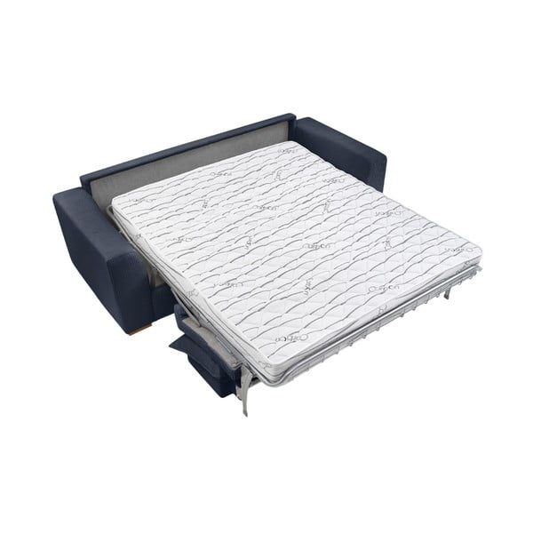 Tumši zils velveta salokāms dīvāns 225 cm Augustin – Bobochic Paris-image-4