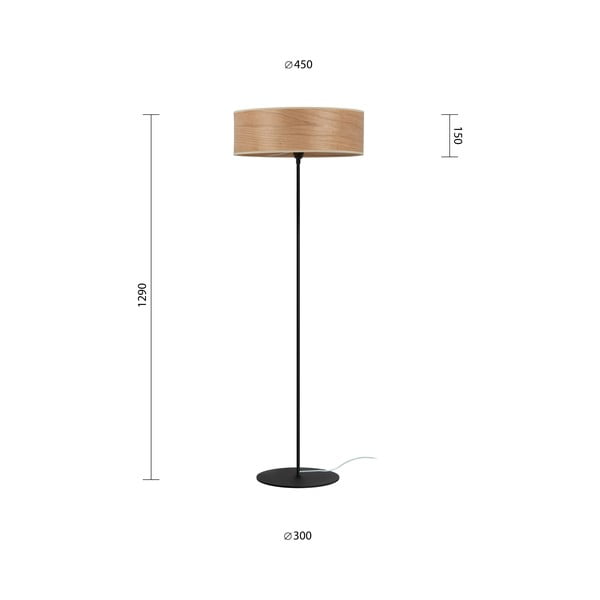 Stāvlampa no ķiršu finiera Sotto Luce TSURI XL, ø 45 cm-image-2