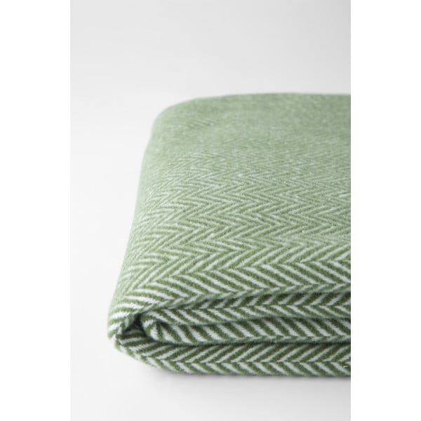 Zaļš pleds ar kokvilnu Euromant Skyline, 140 x 180 cm-image-1