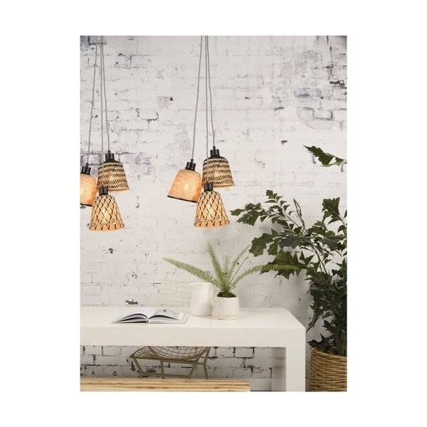 Bambusa griestu lampa ar 3 spuldzēm Good&Mojo Kalimantan-image-3