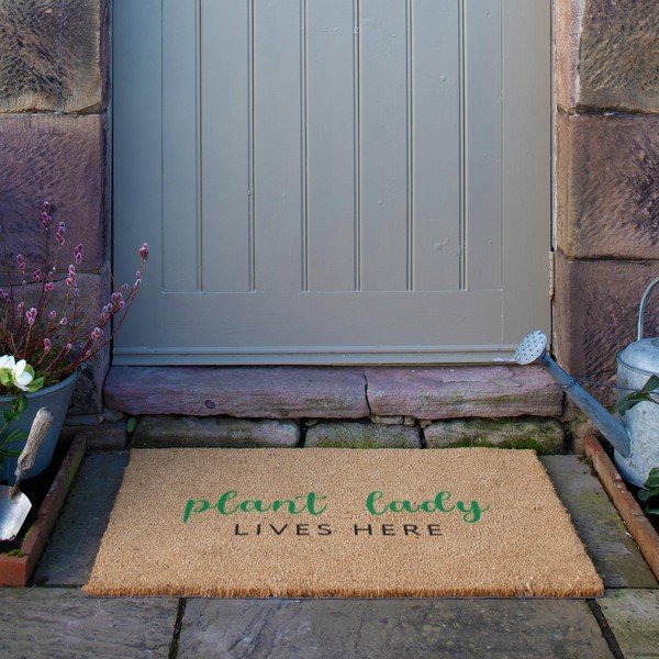 Kokosšķiedras kājslauķis 60x90 cm Plant Lady Lives Here – Artsy Doormats-image-4