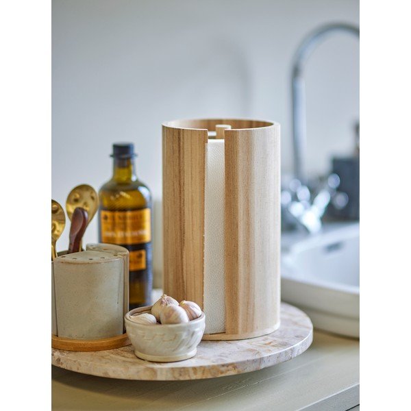 Dabīga toņa koka papīra dvieļu statīvs ø 14,5 cm Celian – Bloomingville-image-1