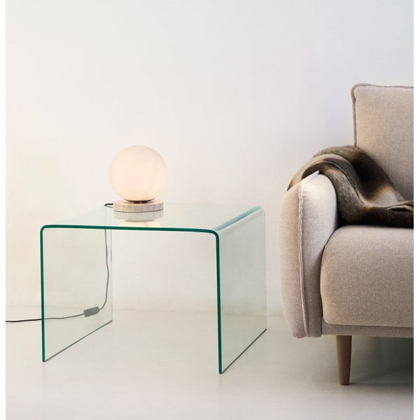 Stikla sānu galdiņš 60x60 cm Burano – Kave Home-image-1