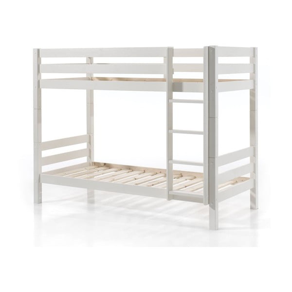 Balta divstāvu gulta bērniem 90x200 cm Pino – Vipack