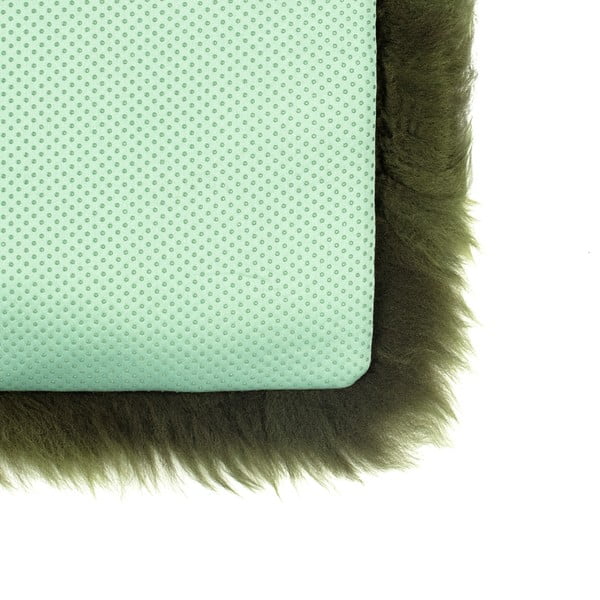 Tumši zaļš aitādas sēdekļa spilvens ēdamkrēslam Royal Dream Zealand, 40 x 40 cm-image-1