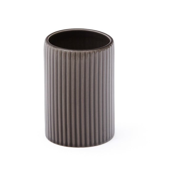 Tumši brūns keramikas trauks zobu birstei Selime – Kave Home