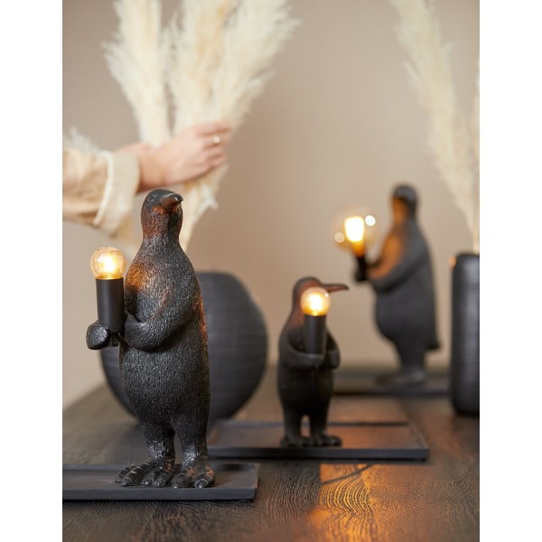 Melna galda lampa (augstums 34 cm) Penguin – Light & Living-image-1