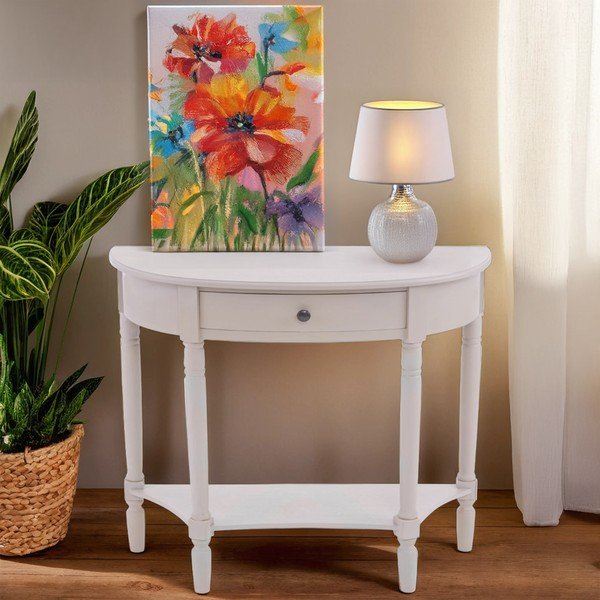 Pelēks priedes masīvkoka konsoles galds 33x81 cm Heritage – Premier Housewares-image-2
