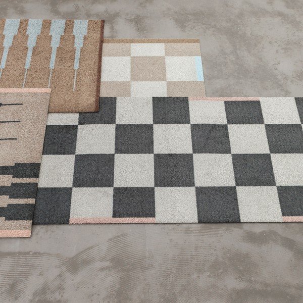 Melnbalts mazgājams paklājs 70x150 cm Square – Mette Ditmer Denmark-image-1