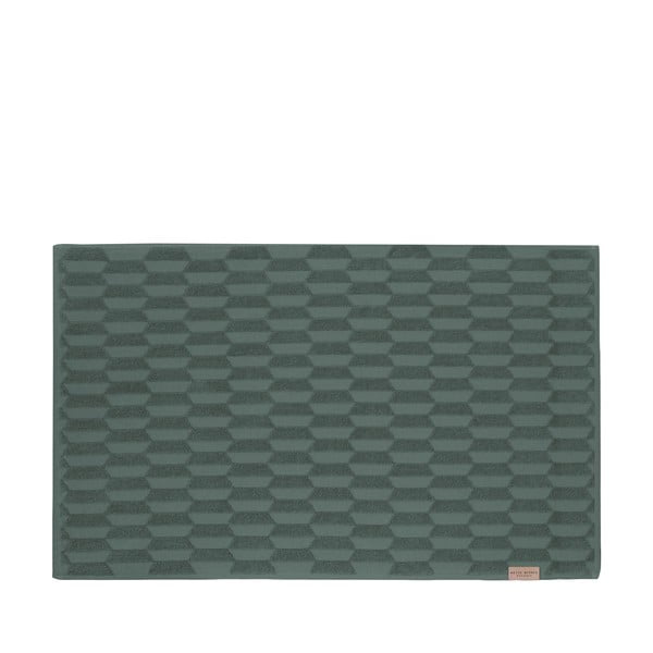 Tumši zaļš vannas istabas paklājs 50x80 cm Geo – Mette Ditmer Denmark