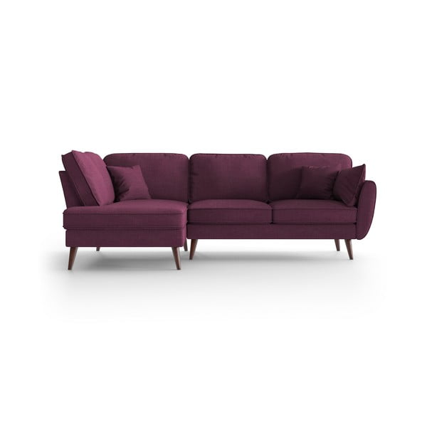 Violets stūra dīvāns My Pop Design Auteuil, kreisais stūris