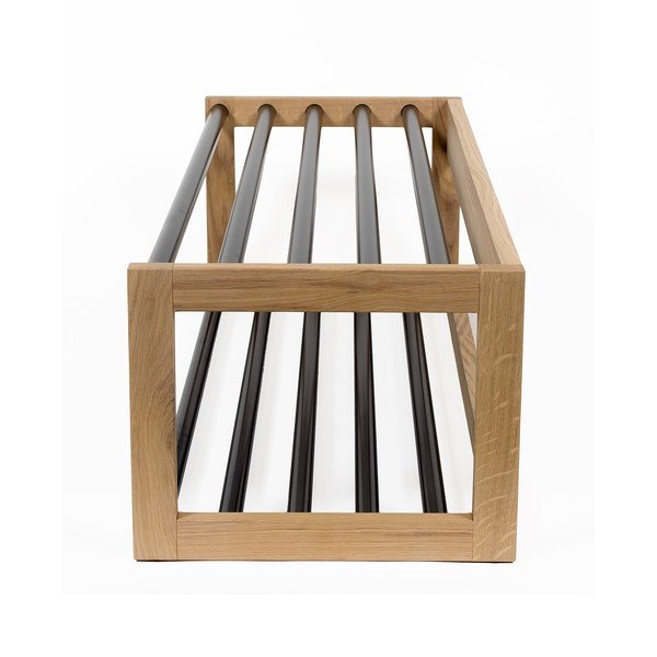 Melns/dabīga toņa metāla apavu statīvs – Woodman-image-4