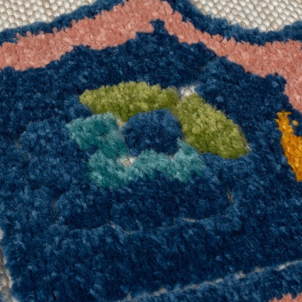 Zils āra paklājs 80x230 cm Beach Floral – Flair Rugs-image-3