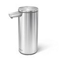 Matētas sudraba krāsas tērauda automātisks ziepju dozators 266 ml – simplehuman