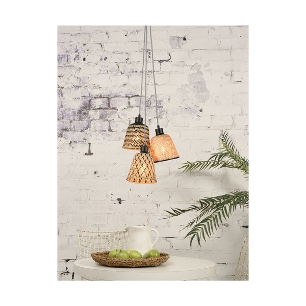 Bambusa griestu lampa ar 3 spuldzēm Good&Mojo Kalimantan-image-4