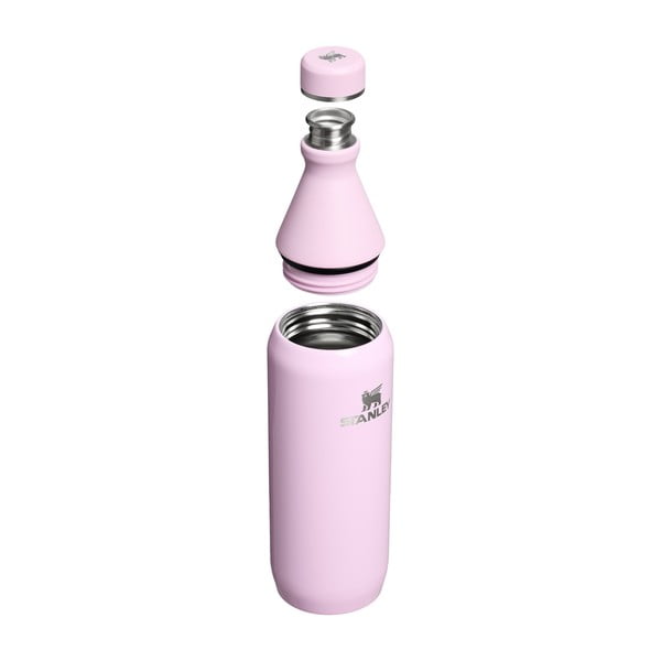 Rozā nerūsējošā tērauda termopudele 600 ml All Day Slim Bottle Cherry Blossom Gloss – Stanley-image-2