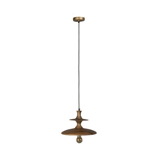 Tumša dabīga toņa mango masīvkoka piekaramā lampa ø 34 cm Cath – Dutchbone