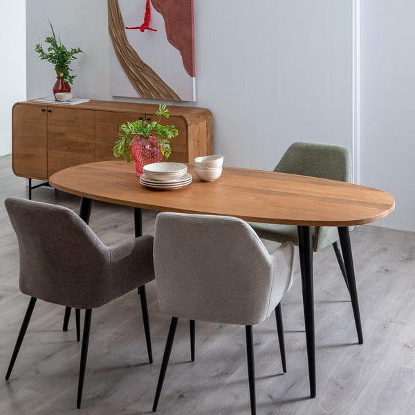 Mango masīvkoka ēdamgalds 90x180 cm Mahón – Ixia-image-1