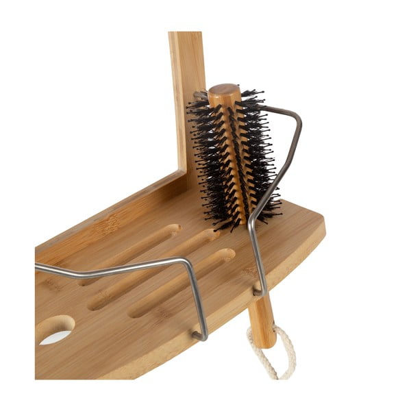 Dabīga toņa bambusa piekarināms vannas istabas plaukts – Compactor-image-4