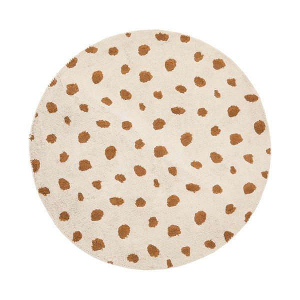 Krēmkrāsas mazgājams/ar rokām darināts kokvilnas bērnu paklājs ø100 cm Tandani – Kave Home