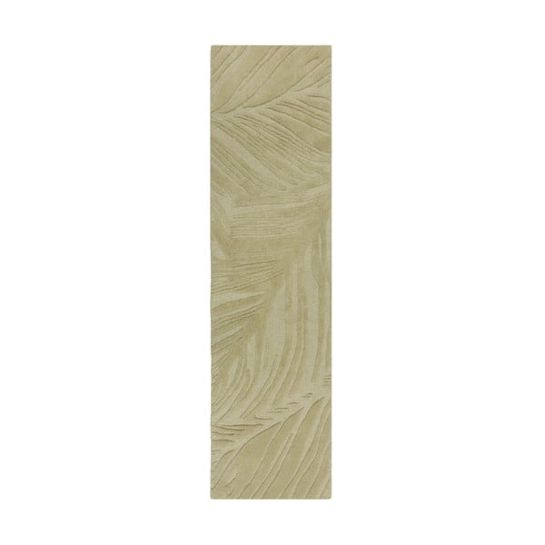Zaļš vilnas paklājs 60x230 cm Lino Leaf – Flair Rugs