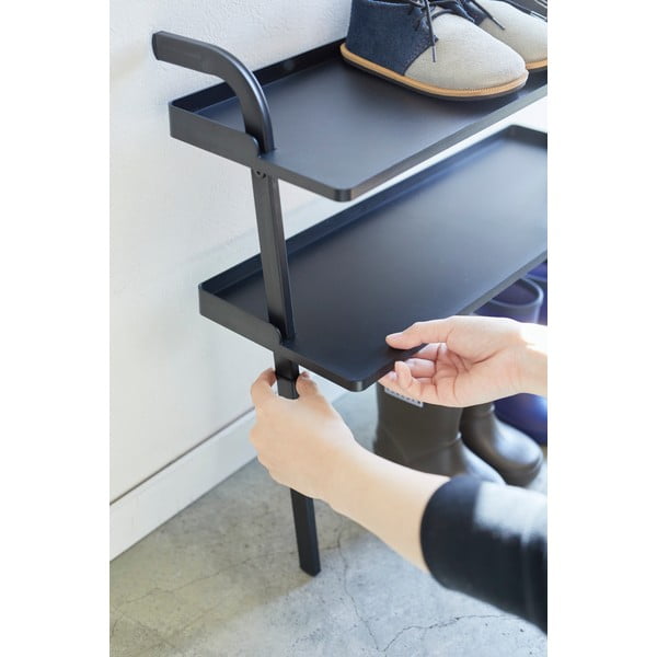 Melns metāla bērnu apavu plaukts Tower – YAMAZAKI-image-2