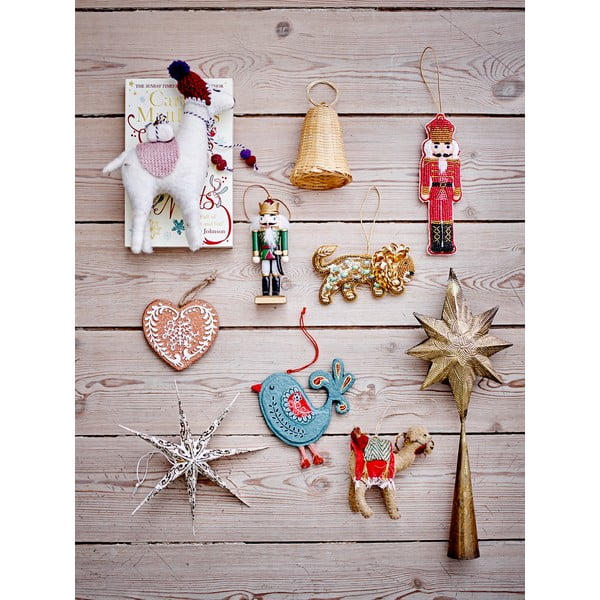 Koka Ziemassvētku eglītes rotājumi (6 gab.) 13 cm Nikita – Bloomingville-image-3