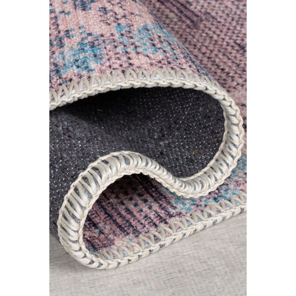 Zils/violets mazgājams celiņa paklājs no pārstrādātu šķiedru maisījuma 60x230 cm Reid – Flair Rugs-image-2